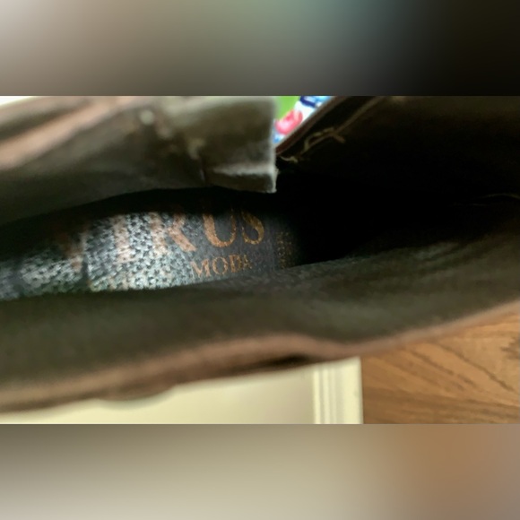 Square Toe Zip Ankle Boots Golden and Brown Leather w/ Straps Sz 39 - Picture 7 of 14